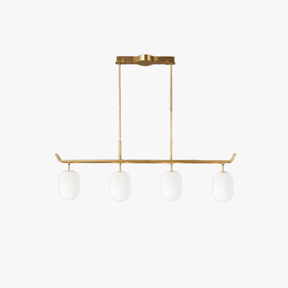 Valentina Moderne Cuivre Verre Linéaire Lustre Salon - Neutralighting