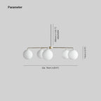 Valentina Minimaliste LED Bulle Verre Métal Lustre Salon - Neutralighting