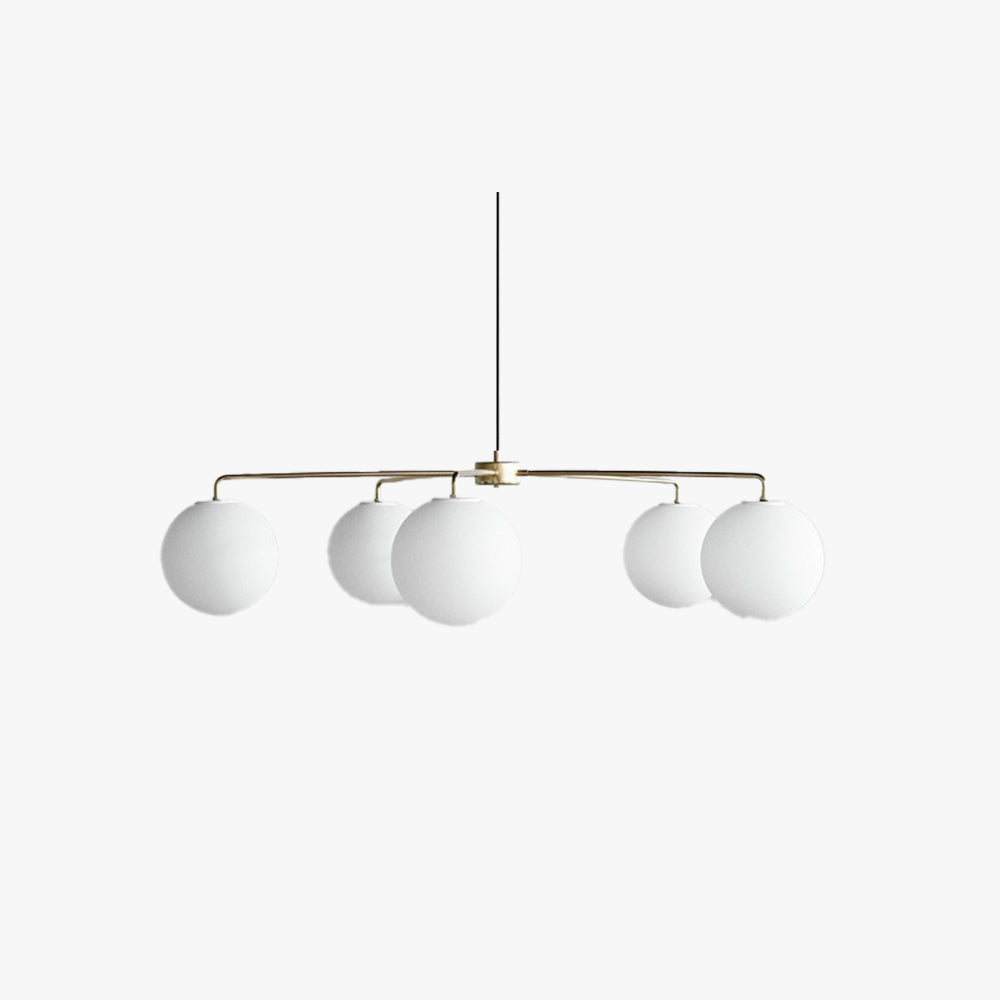 Valentina Minimaliste LED Bulle Verre Métal Lustre Salon - Neutralighting
