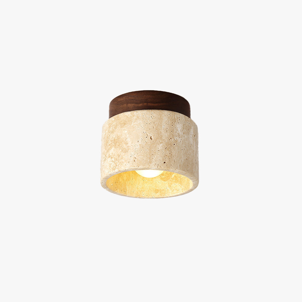 Arisha Rétro Pierre Bois Plafonnier Couloir - Neutralighting
