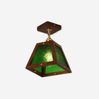 Radia Plafonnier Bois Verre Vintage - Neutralighting
