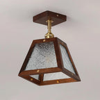 Radia Plafonnier Bois Verre Vintage - Neutralighting