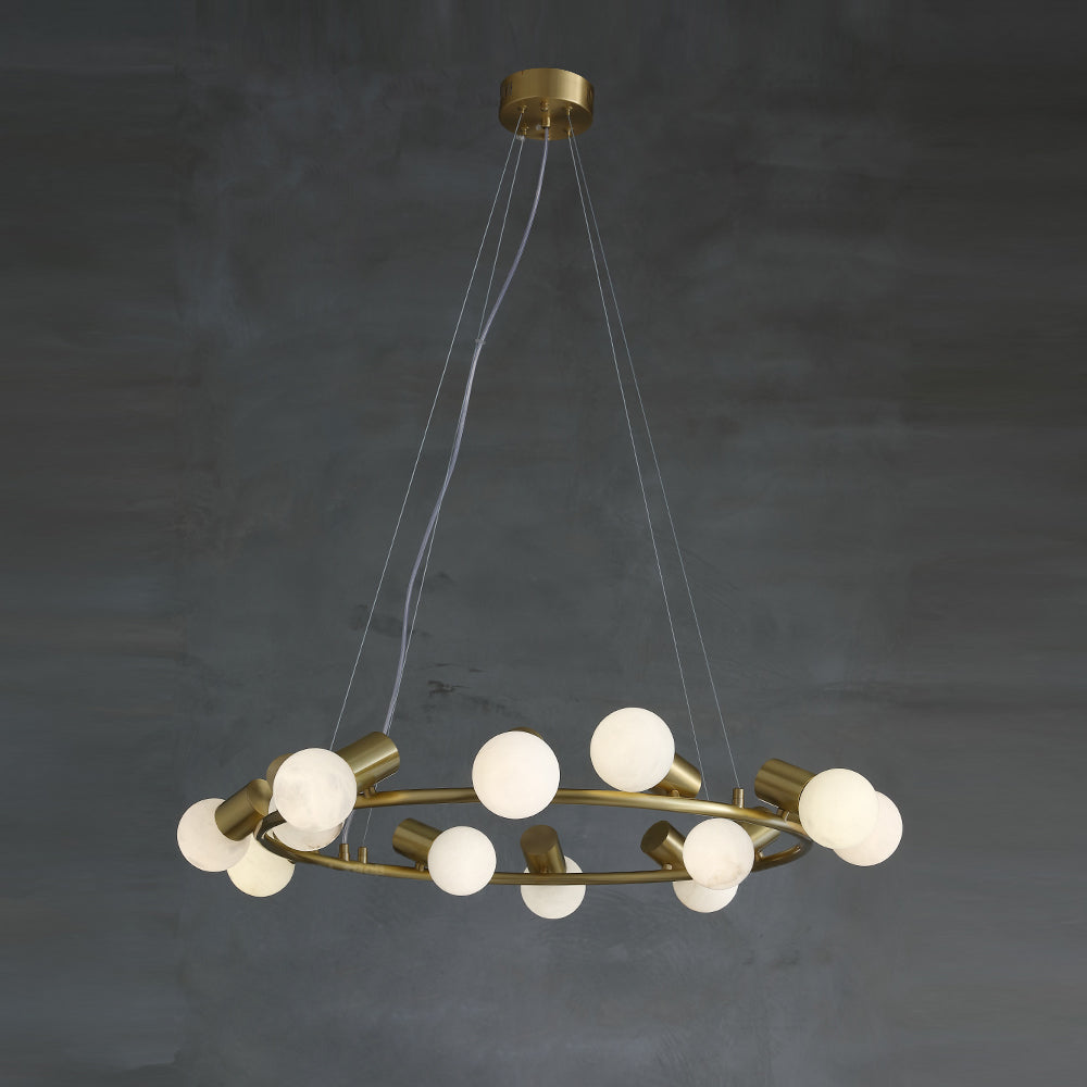 Nyphaiel Lustre Postmoderne De Luxe En Albâtre - Neutralighting