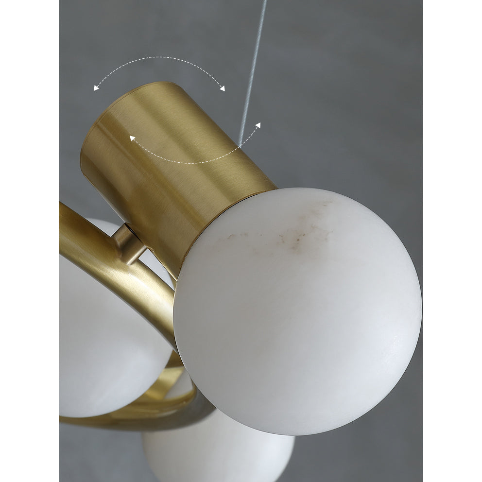 Nyphaiel Lustre Postmoderne De Luxe En Albâtre - Neutralighting