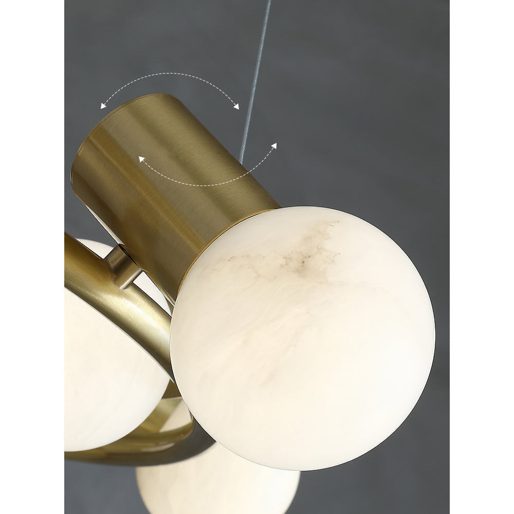 Nyphaiel Lustre Postmoderne De Luxe En Albâtre - Neutralighting