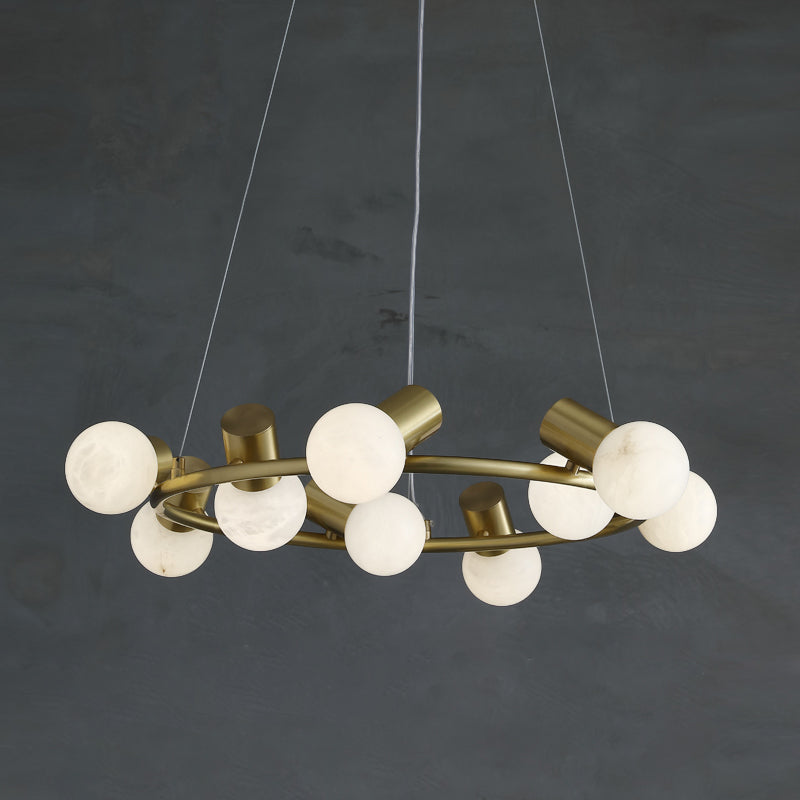 Nyphaiel Lustre Postmoderne De Luxe En Albâtre - Neutralighting
