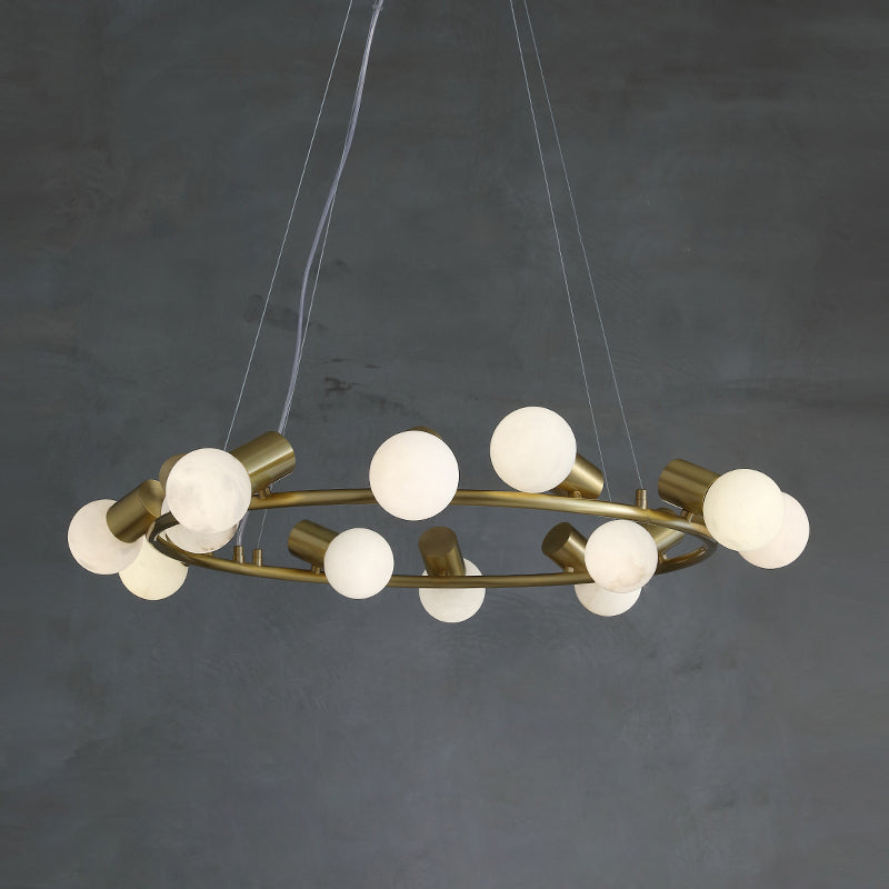 Nyphaiel Lustre Postmoderne De Luxe En Albâtre - Neutralighting