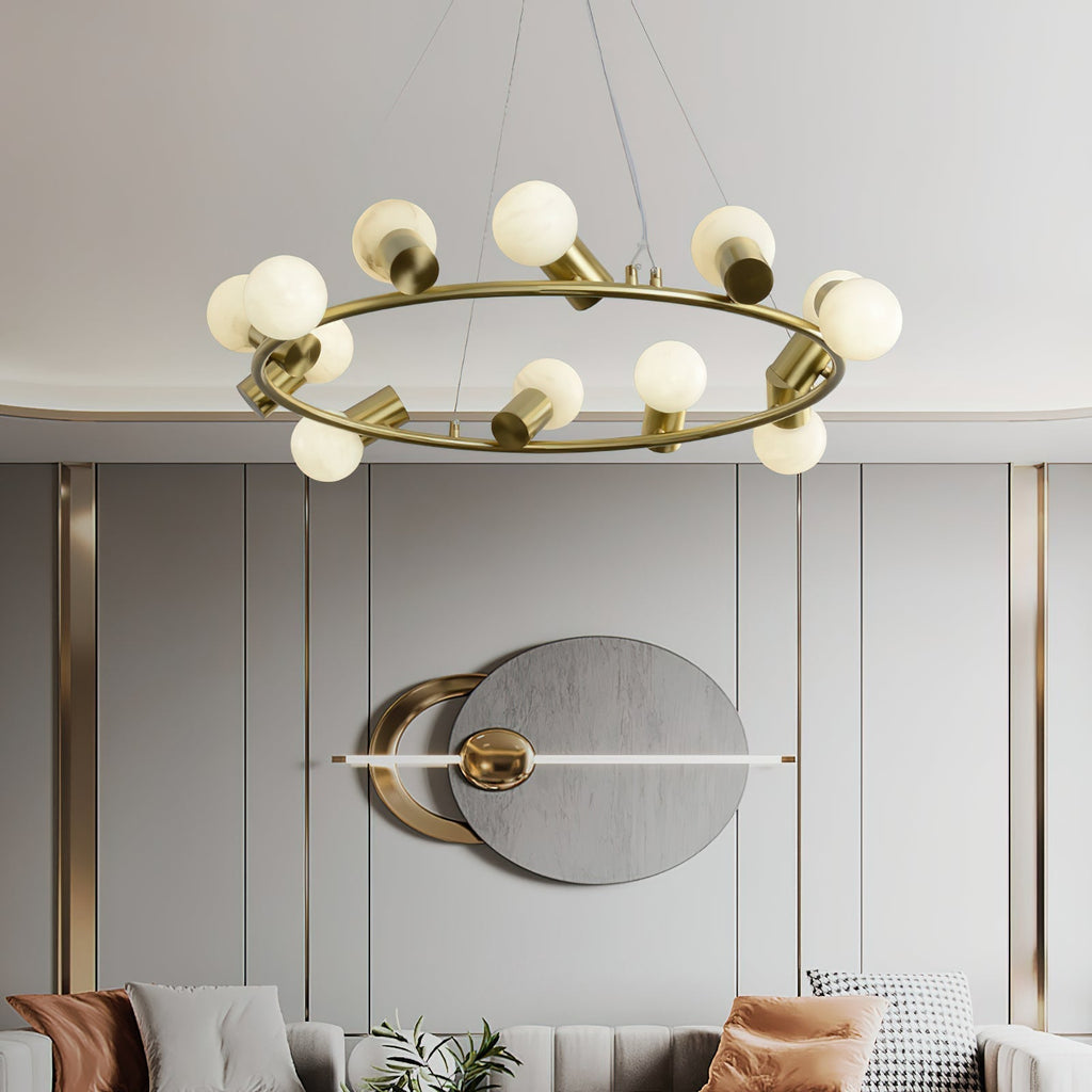 Nyphaiel Lustre Postmoderne De Luxe En Albâtre - Neutralighting