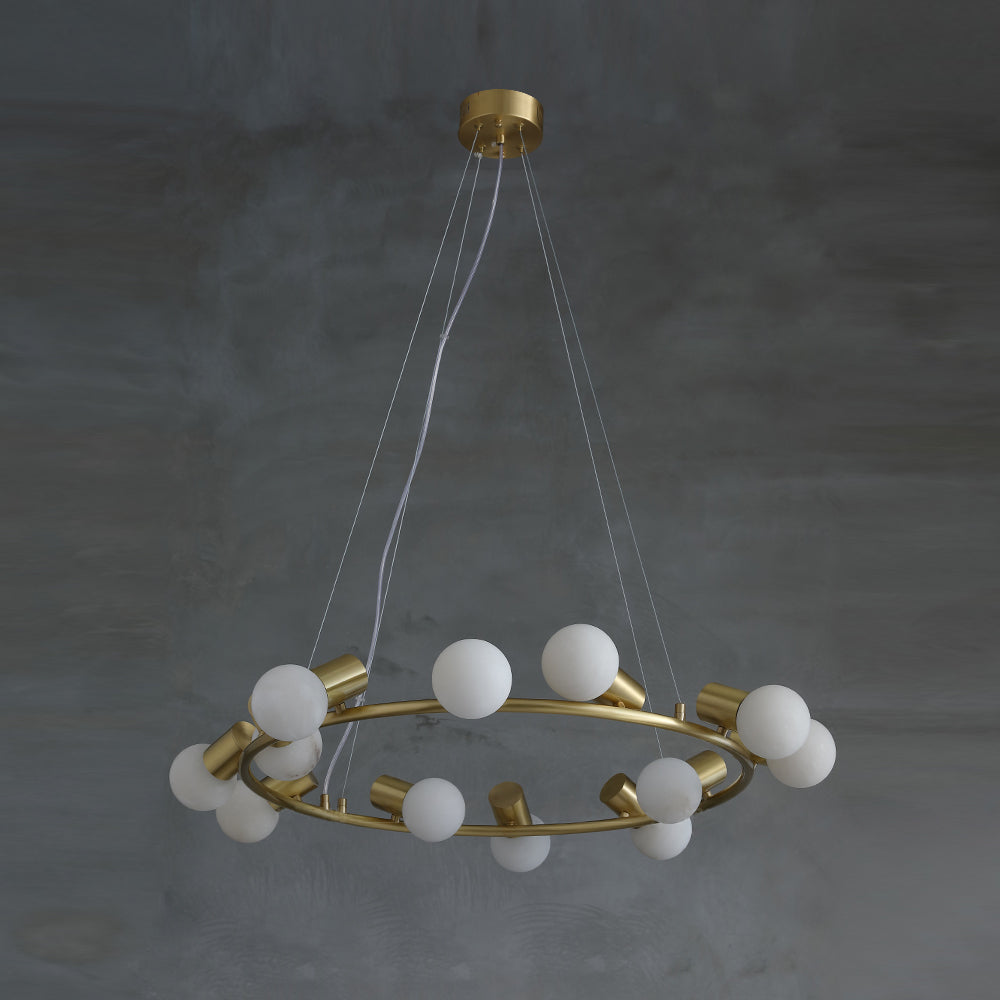 Nyphaiel Lustre Postmoderne De Luxe En Albâtre - Neutralighting