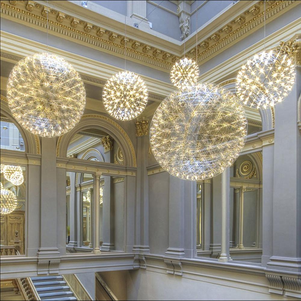 Ivthayra Lampe Pendante Boule Dorée de Luxe Postmoderne - Neutralighting