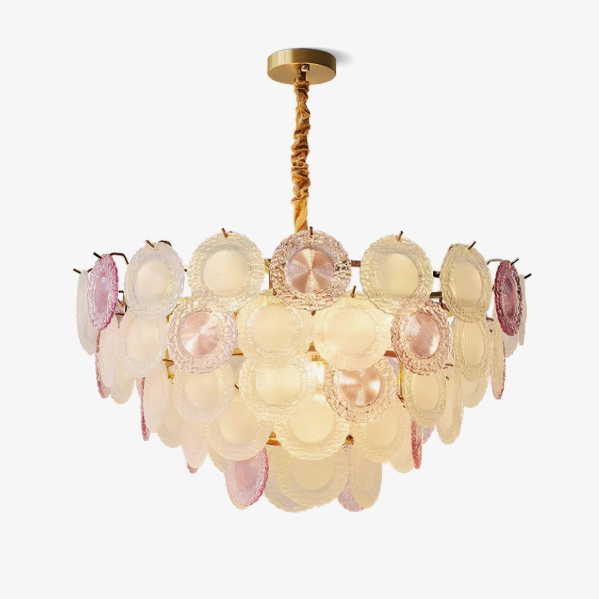 Lustra Lustre Disque de Verre Superposé Ludique - Neutralighting