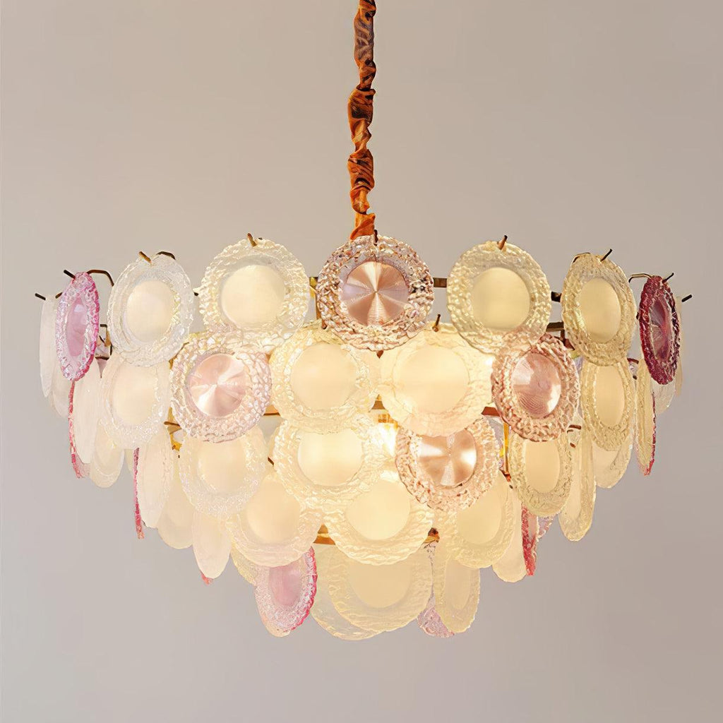 Lustra Lustre Disque de Verre Superposé Ludique - Neutralighting