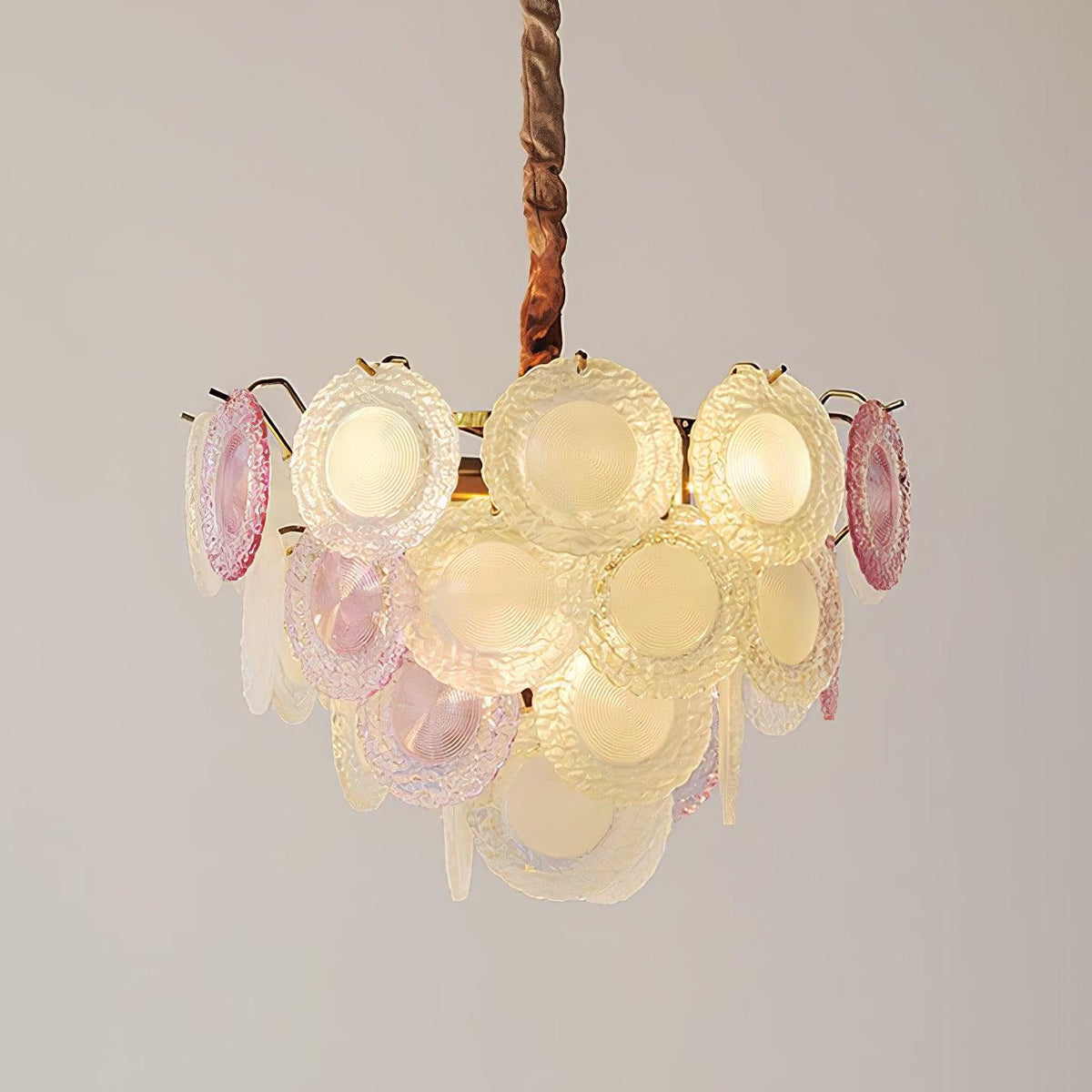 Lustra Lustre Disque de Verre Superposé Ludique - Neutralighting