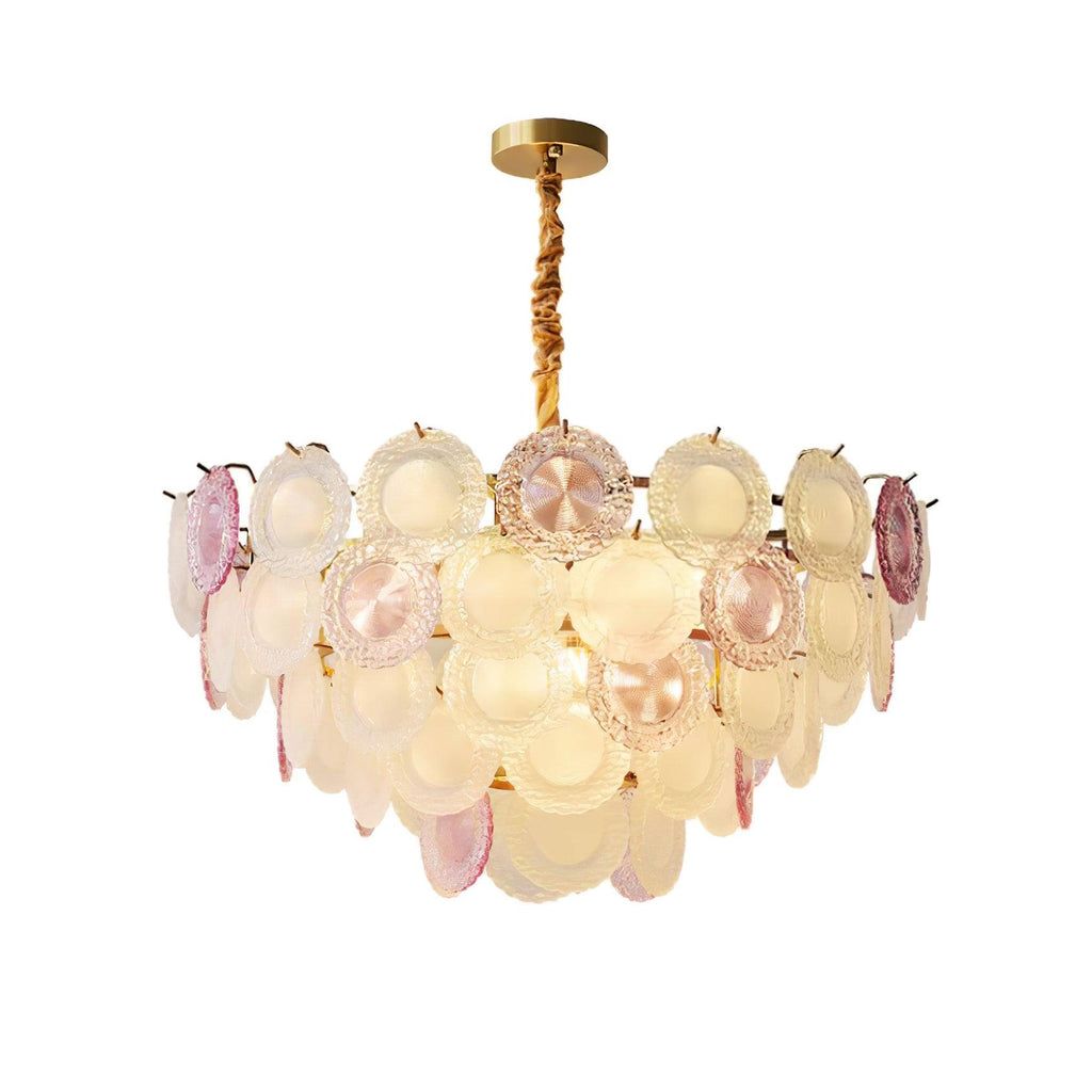 Lustra Lustre Disque de Verre Superposé Ludique - Neutralighting