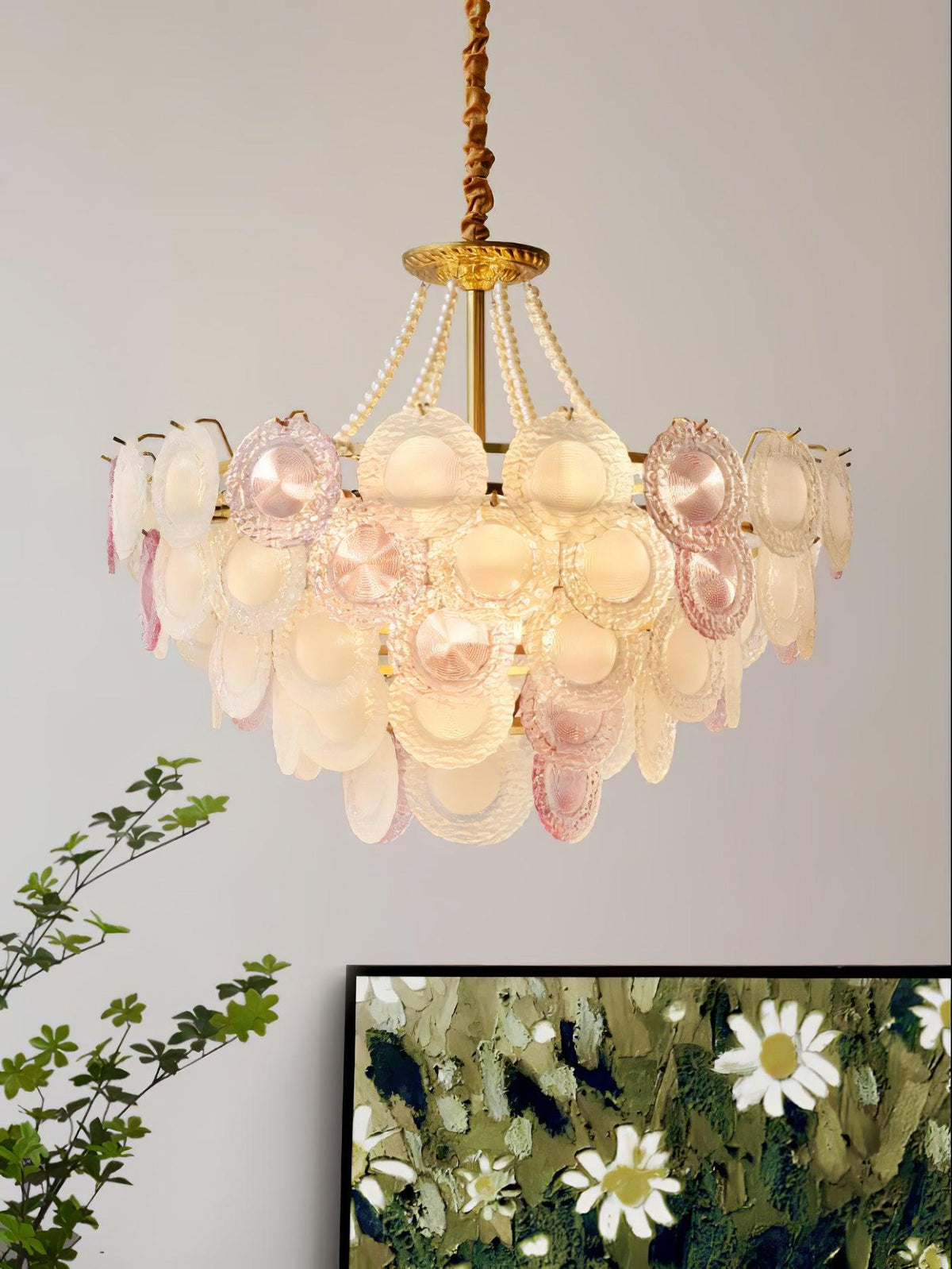 Lustra Lustre Disque de Verre Superposé Ludique - Neutralighting