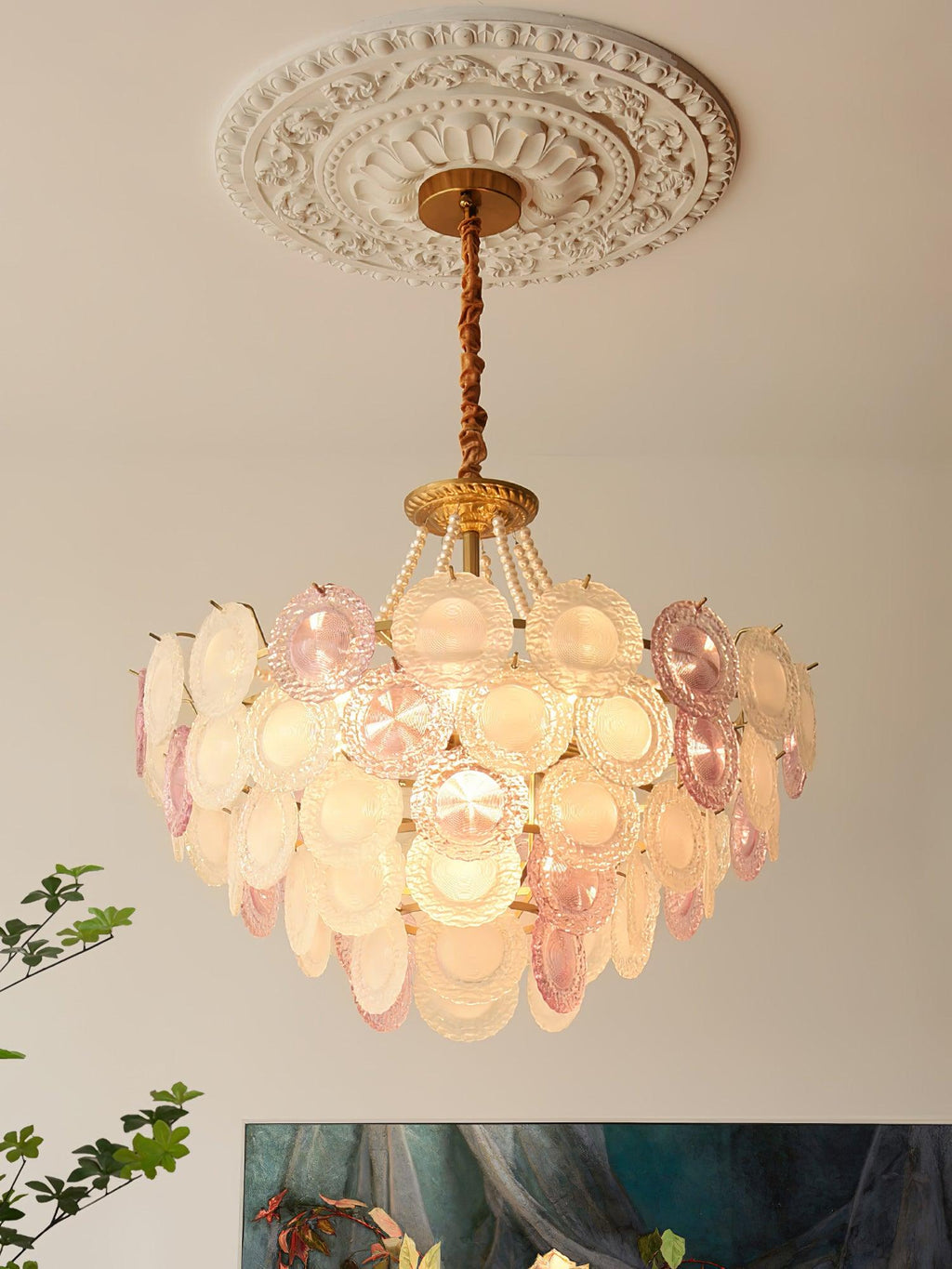 Lustra Lustre Disque de Verre Superposé Ludique - Neutralighting