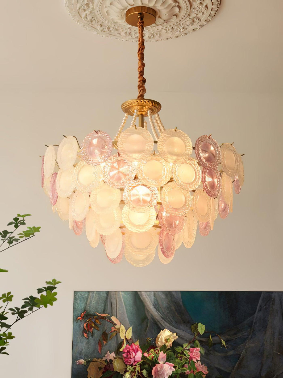 Lustra Lustre Disque de Verre Superposé Ludique - Neutralighting