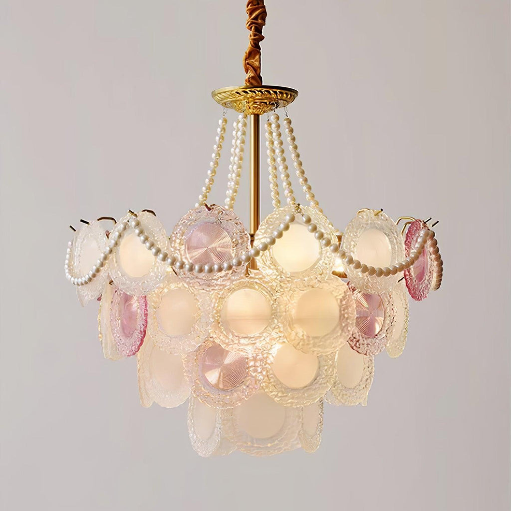 Lustra Lustre Disque de Verre Superposé Ludique - Neutralighting