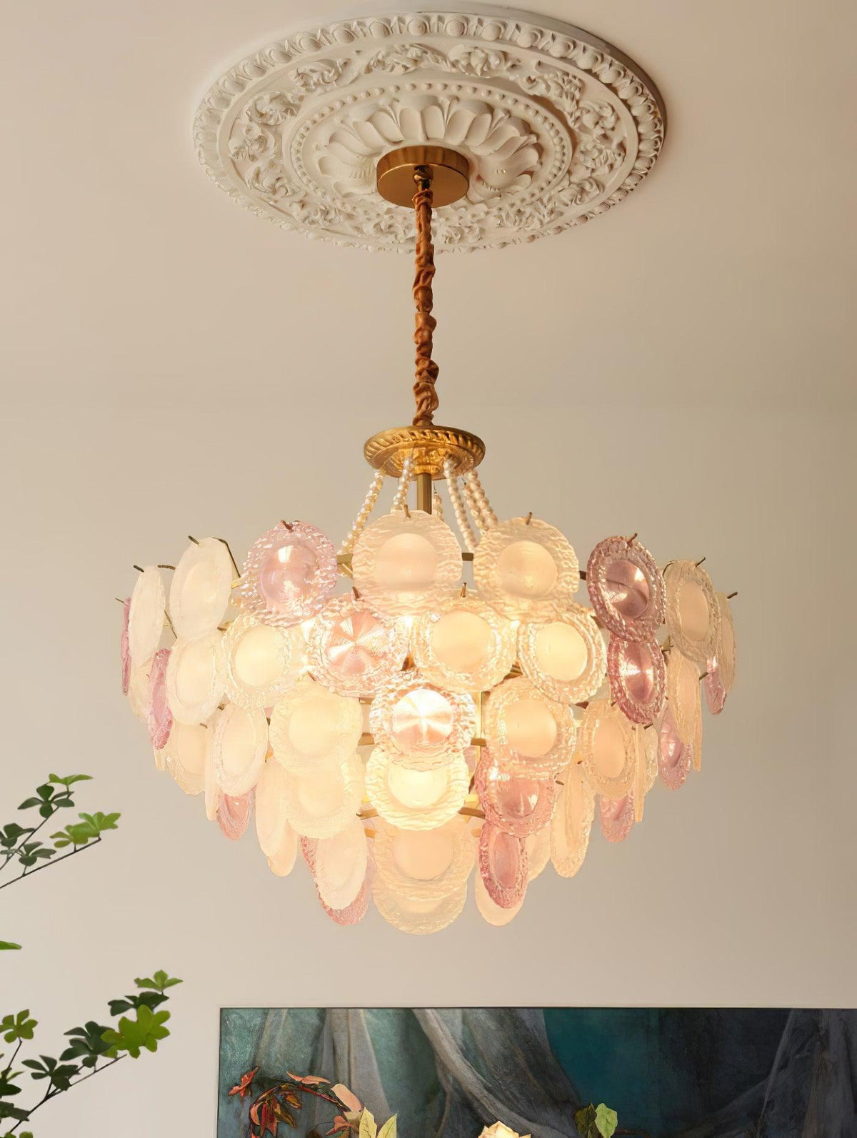 Lustra Lustre Disque de Verre Superposé Ludique - Neutralighting