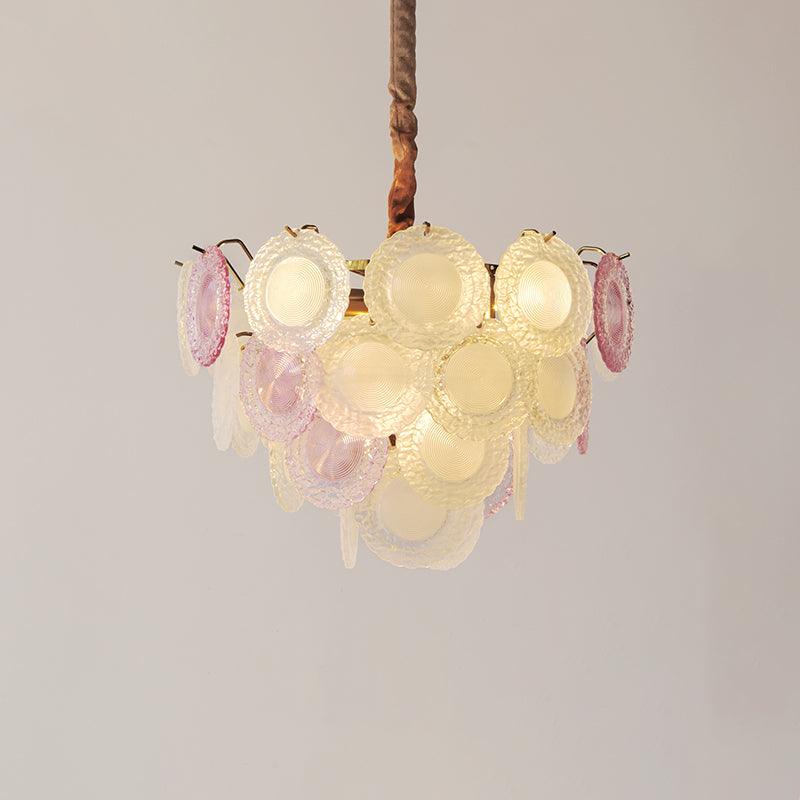 Lustra Lustre Disque de Verre Superposé Ludique - Neutralighting