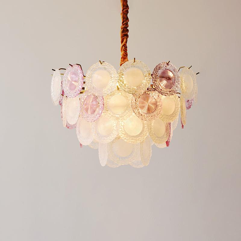 Lustra Lustre Disque de Verre Superposé Ludique - Neutralighting