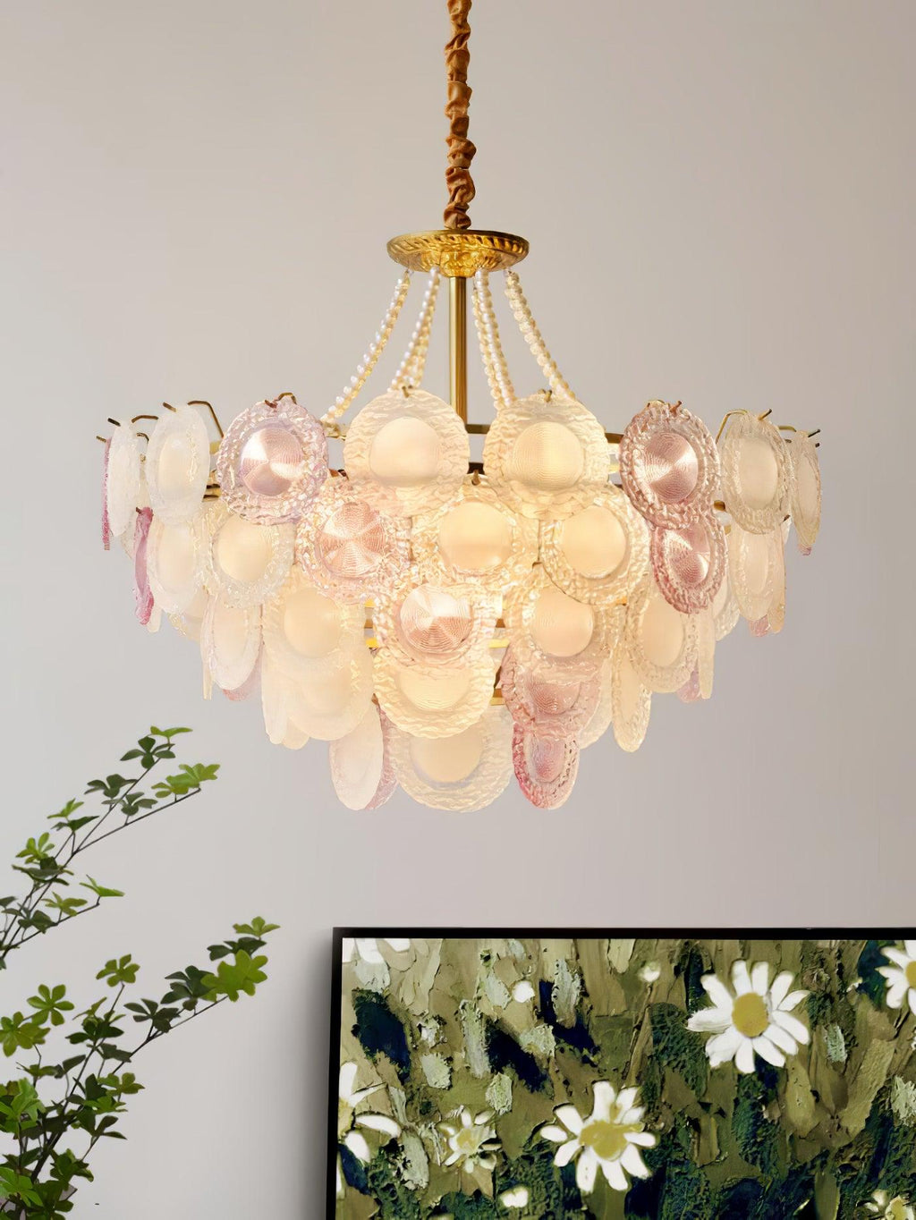Lustra Lustre Disque de Verre Superposé Ludique - Neutralighting