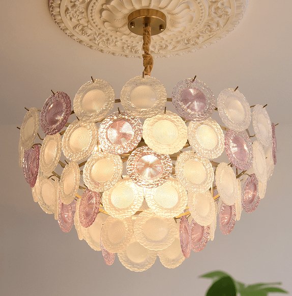 Lustra Lustre Disque de Verre Superposé Ludique - Neutralighting