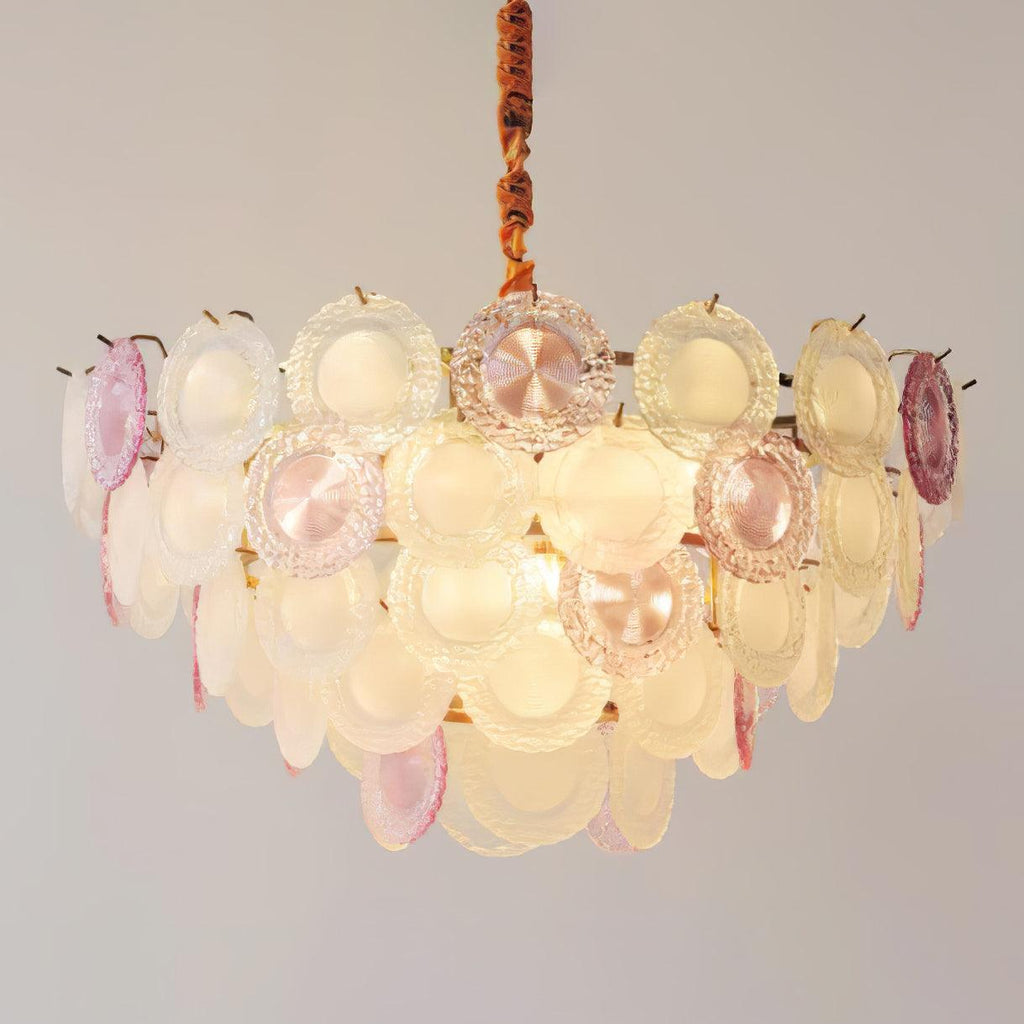 Lustra Lustre Disque de Verre Superposé Ludique - Neutralighting