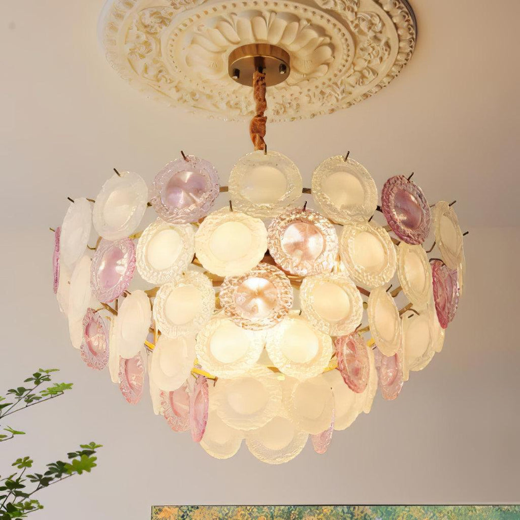 Lustra Lustre Disque de Verre Superposé Ludique - Neutralighting