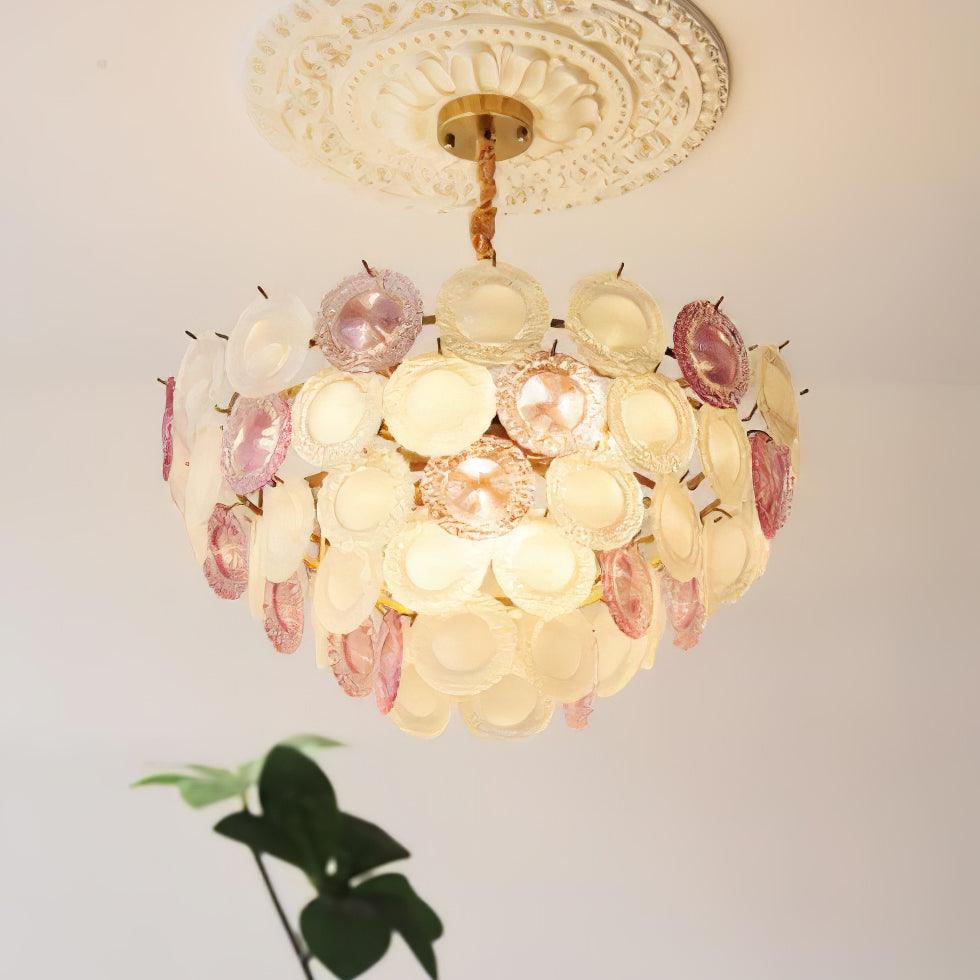 Lustra Lustre Disque de Verre Superposé Ludique - Neutralighting