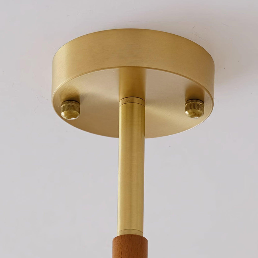 Raito Lustre Dôme en Verre Bois Laiton - Neutralighting
