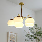 Raito Lustre Dôme en Verre Bois Laiton - Neutralighting