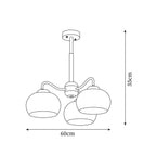 Raito Lustre Dôme en Verre Bois Laiton - Neutralighting