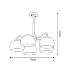 Raito Lustre Dôme en Verre Bois Laiton - Neutralighting