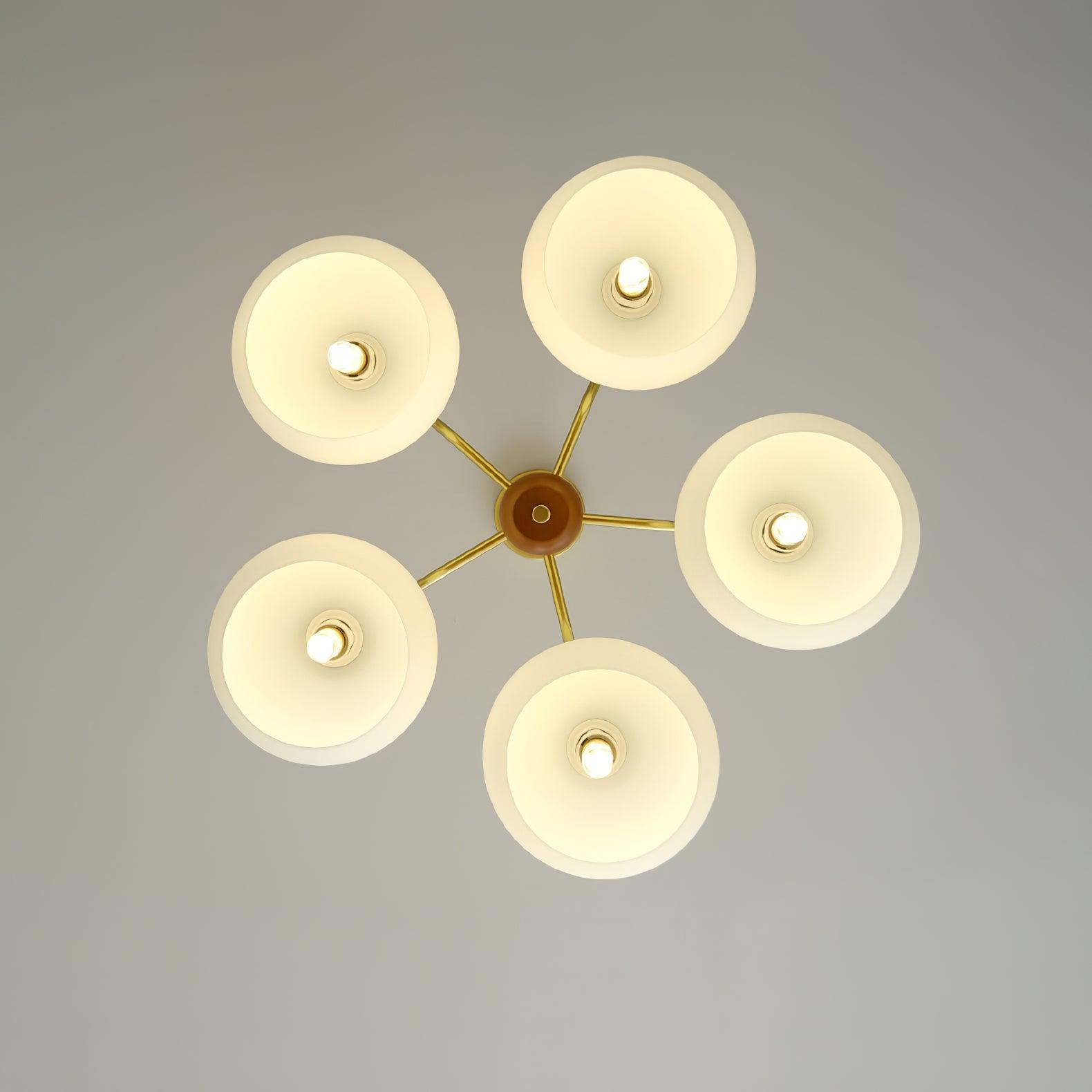 Raito Lustre Dôme en Verre Bois Laiton - Neutralighting