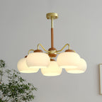 Raito Lustre Dôme en Verre Bois Laiton - Neutralighting