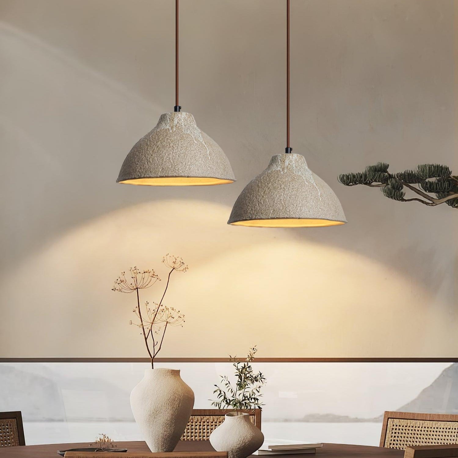 Maple Suspension en céramique texturée - Neutralighting