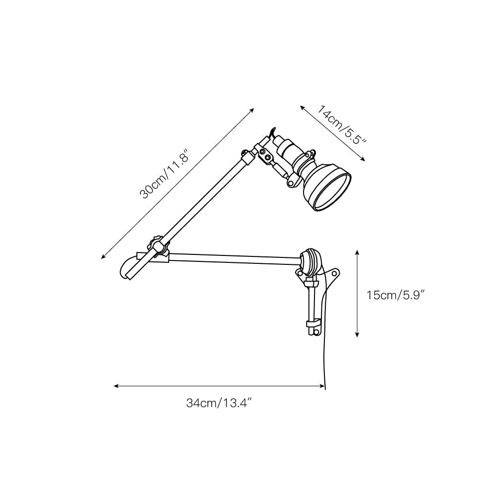Lampe Murale en Métal Vintage Rocker Arm Allirora - Neutralighting