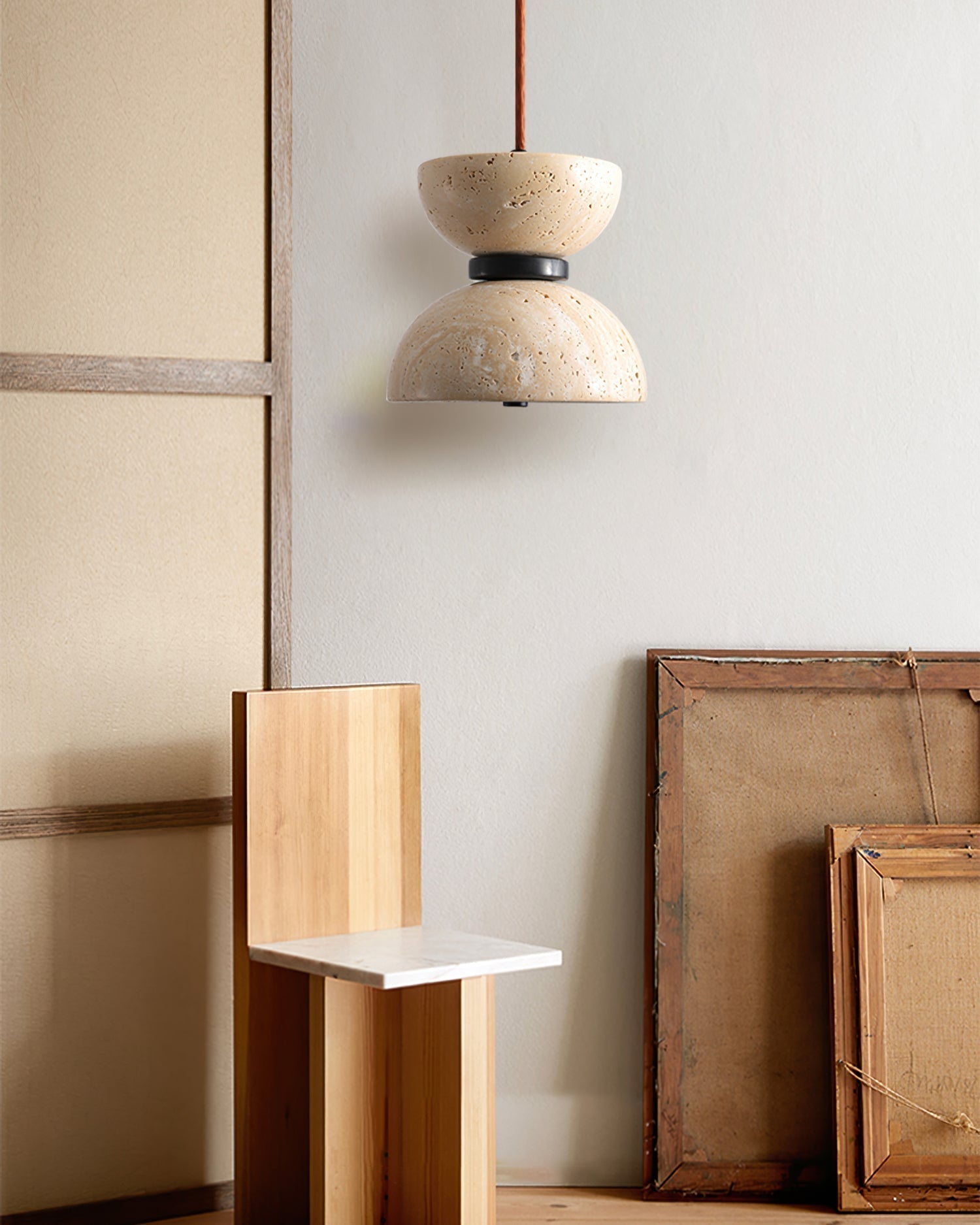 Tersus Suspension Hourglass en Travertin - Neutralighting