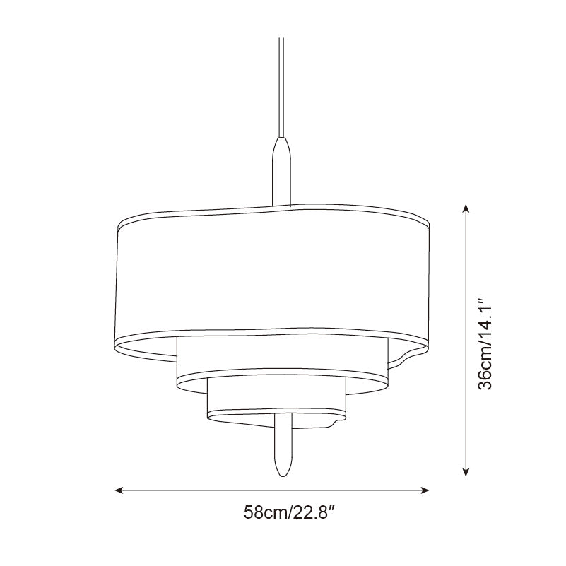 Ophel Lampe Suspendue en Tissu Vert - Neutralighting