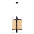 Solara PeSuspension Cadre en Rotin Canné Industriel - Neutralighting