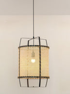 Solara PeSuspension Cadre en Rotin Canné Industriel - Neutralighting