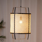 Solara PeSuspension Cadre en Rotin Canné Industriel - Neutralighting