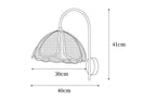 Edria Lustra Applique Murale Rattan Forme Pétale Élégante - Neutralighting