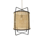 Solara PeSuspension Cadre en Rotin Canné Industriel - Neutralighting