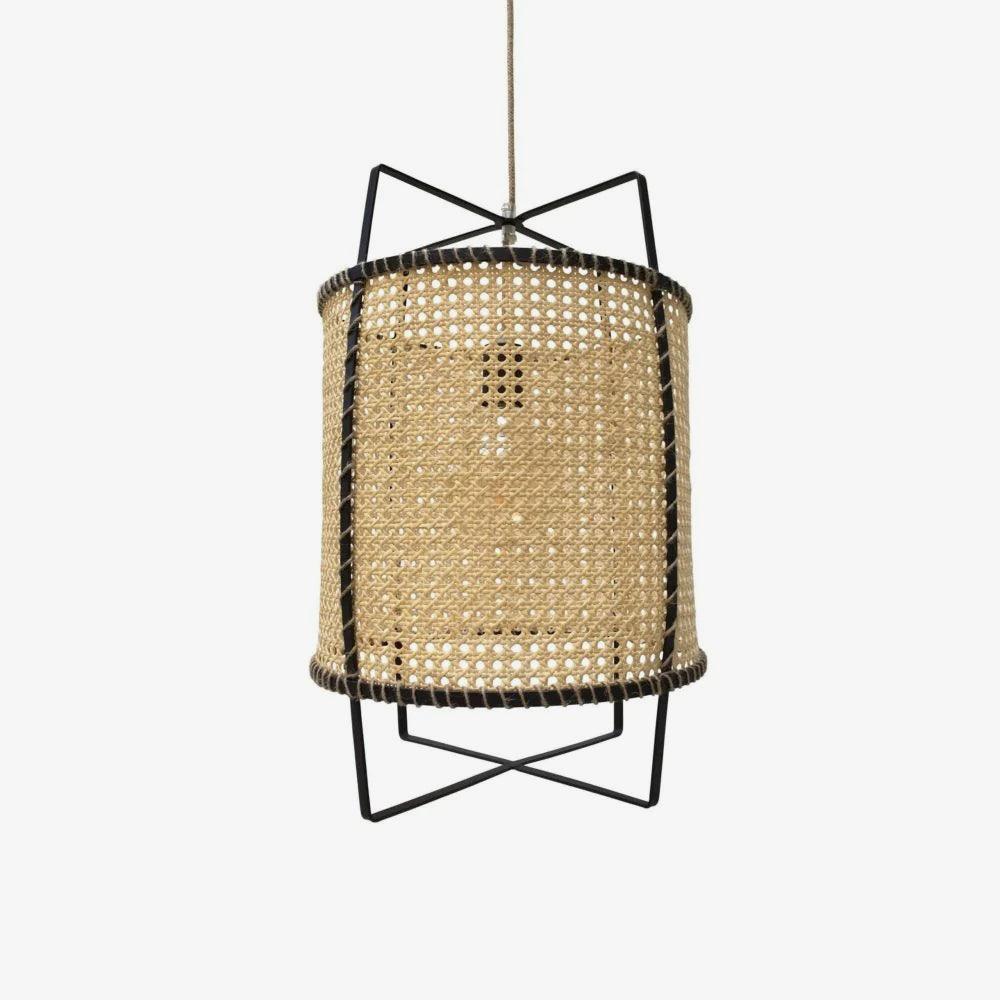 Solara PeSuspension Cadre en Rotin Canné Industriel - Neutralighting