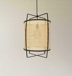 Solara PeSuspension Cadre en Rotin Canné Industriel - Neutralighting