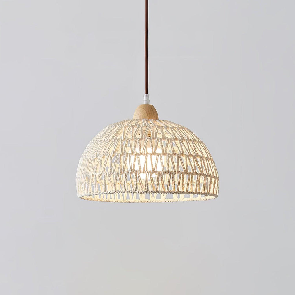 Calyran Lampe Pendante en Rotin et Bois - Neutralighting