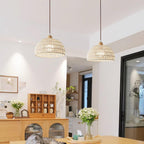 Calyran Lampe Pendante en Rotin et Bois - Neutralighting