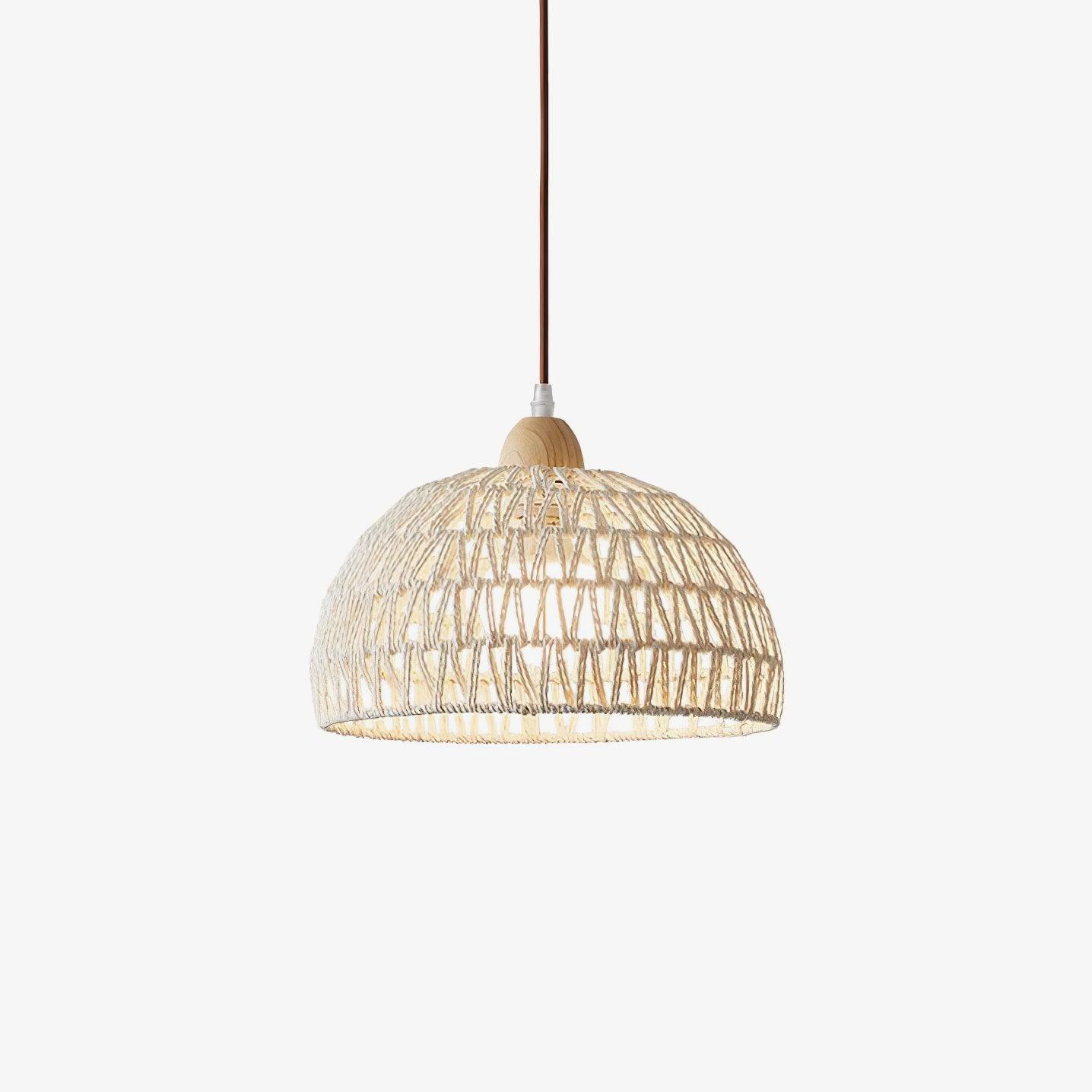 Calyran Lampe Pendante en Rotin et Bois - Neutralighting